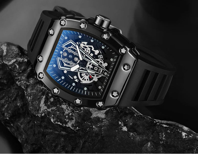Relógio Masculino com Pulseira de Silicone à Prova D'água