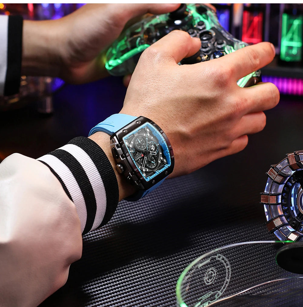 Relógio Masculino com Pulseira de Silicone CURREN