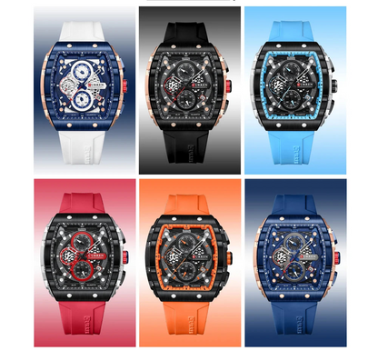 Relógio Masculino com Pulseira de Silicone CURREN